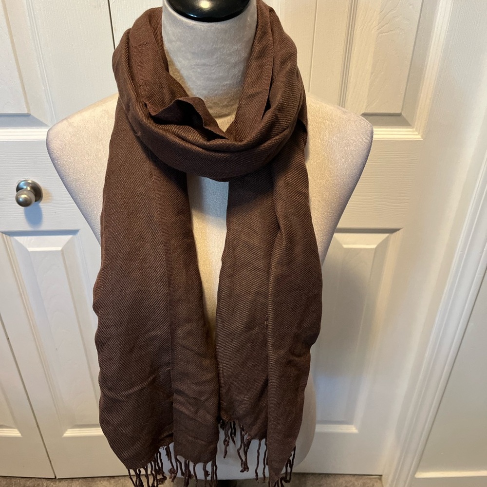 Pashmina Brown Woven Scarf